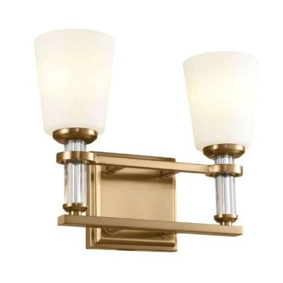 Kichler Lighting 55146BNB Rosalind 2 Light Vanity Light Bath Bracket Brass - Picture 2 of 8